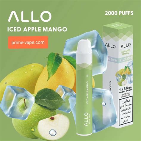 Allo Disposable Vape Puffs Iced Apple Mango Online Store Dubai