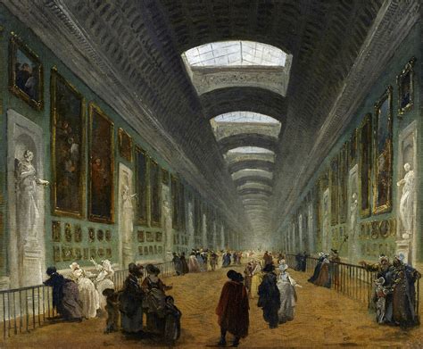 Hubert Robert The Grande Galerie Of The Louvre Tuttart Pittura
