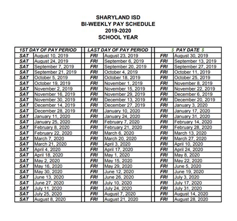 Download free calendars and templates professionally designed by vertex42, including printable, blank, school, monthly, and yearly calendars. Biweekly Pay Schedule - Sharyland ISD