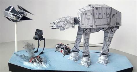 Are you a huge star wars fan? This "great little diorama" in 1/250 scale depicting the Battle of Hoth , from Star Wars ...