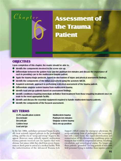 Assessment Of The Trauma Patient Pdf Pdf Major Trauma Emergency