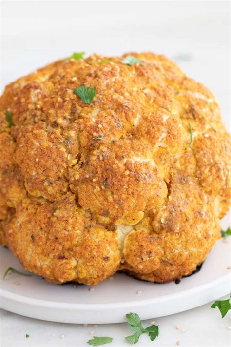 A flavorful, wholesome alternative entrée or festive appetizer. Whole Roasted Cauliflower - Really Healthy Foods