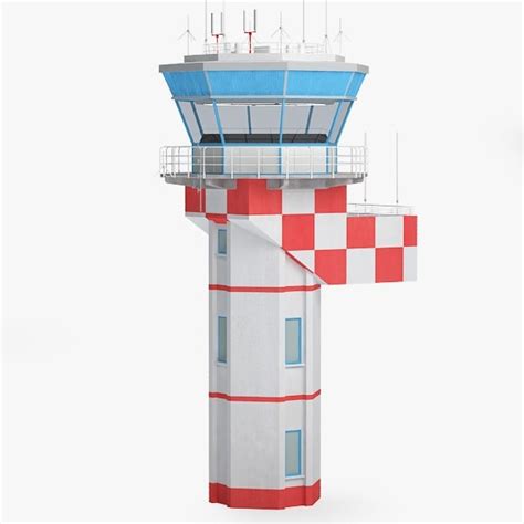 3d Airport Control Tower