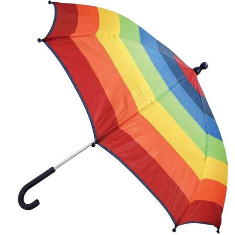 Childrens Patterned Rainbow Bright Stripe Umbrella Rainbow Umbrella