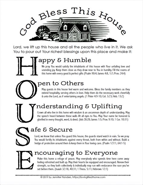 A House Blessing Free Printable Loving Life At Home