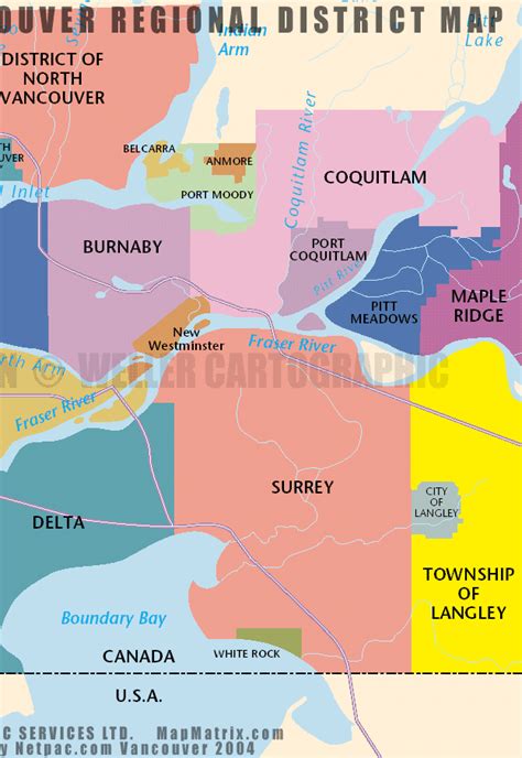 Map Of Metro Vancouver Formerly Known As Gvrd Greater Vancouver