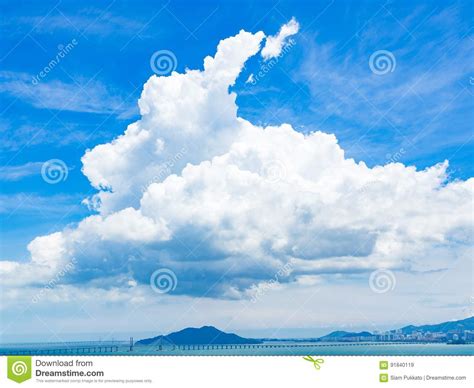 Blue Sky With White Clouds Stock Image Image Of Clouds