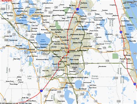 Cities In Orlando Florida Map Map Vector