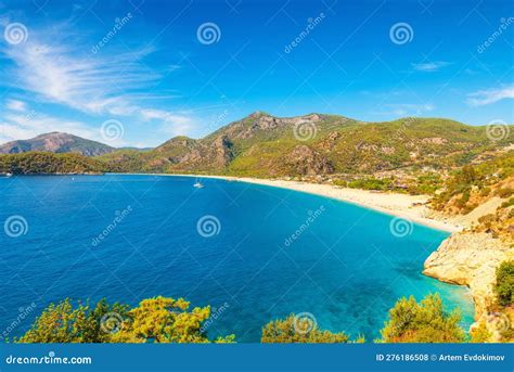 beautiful view of oludeniz beach in mugla region turkey summer holiday travel destination