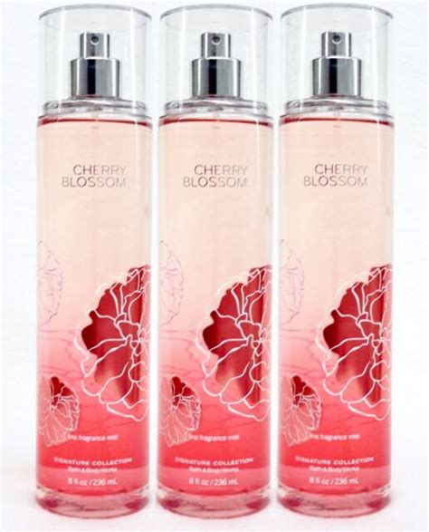 3 Bath And Body Works Cherry Blossom Fine Fragrance Body Mist Spray Ebay