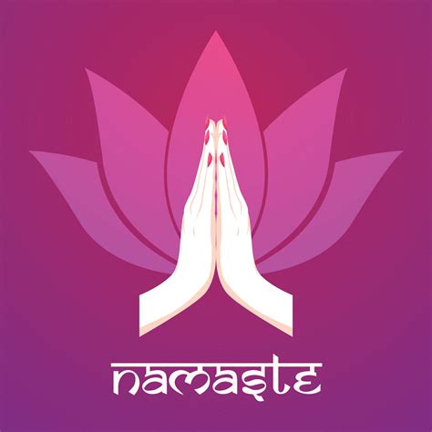 Illustration Of Karma Depicted With Namaste Indian Womens Hand