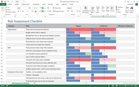 Risk Register Template Excel Project Tracking With Master Excel Project Manager Free