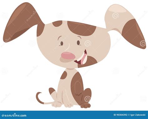 Cute Puppy Cartoon Stock Vector Illustration Of Flat 90304392