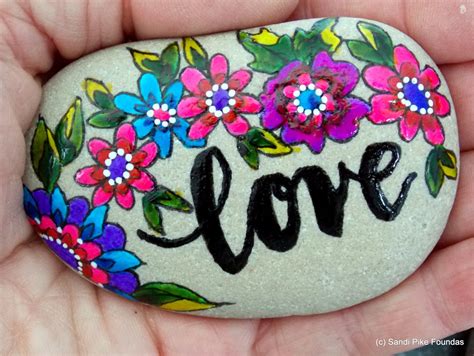 Love In The Garden Painted Stones Painted Rocks Etsy Painted