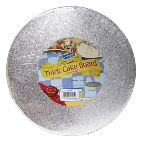 10 Inch 25cm Round Thick Cake Board Bonningtons