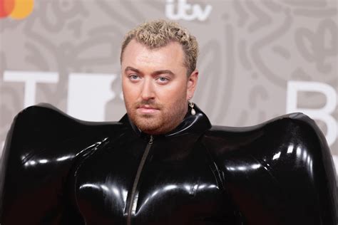 Sam Smith Wears Inflatable Jumpsuit To The Brits 2023 Popsugar Fashion