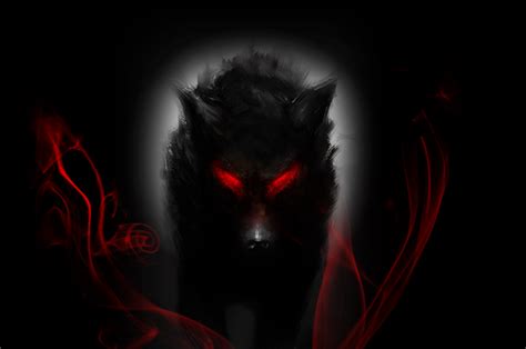 Red Eyed Wolf By Hoovy101 On Deviantart