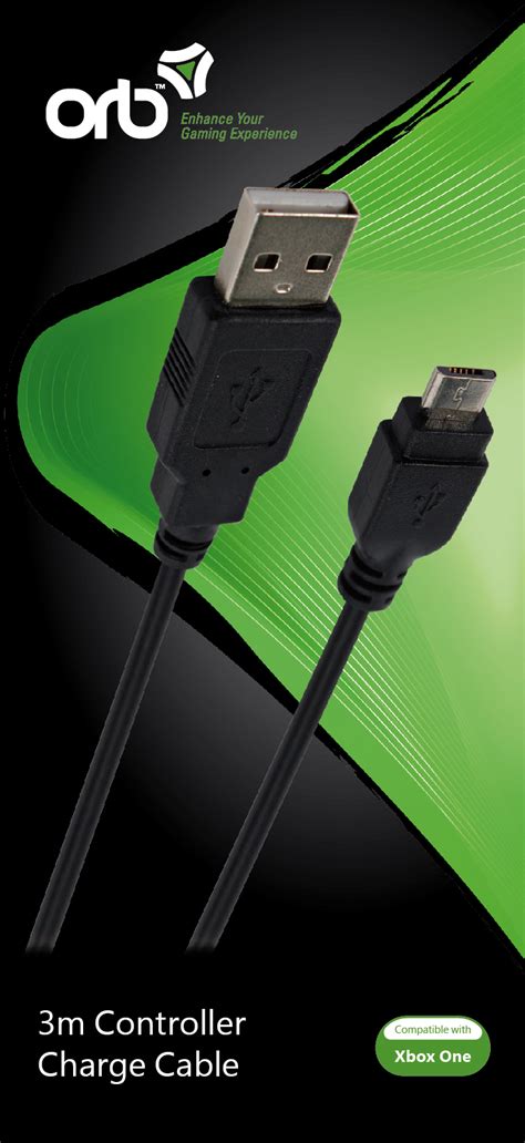 Buy Xbox One Controller Charge Cable 3m Orb Incl Shipping