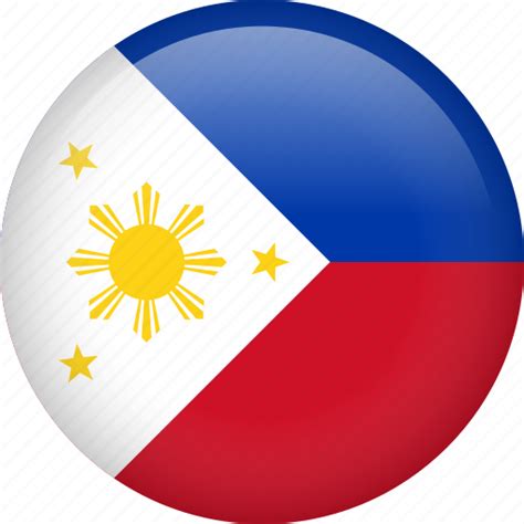 Circle Country Flag Nation National Philippines Icon