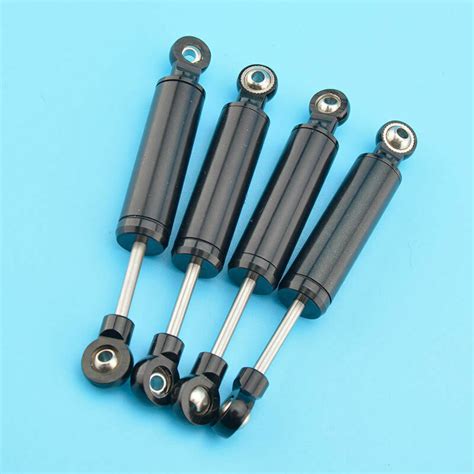 4pcs Shock Absorber Black Alloy Shocks For 110 Rc Crawler Cc01 D90