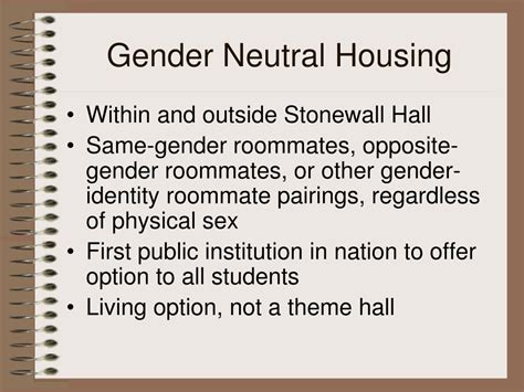 Ppt Gender Neutral Housing And Stonewall Hall Innovative Living Options For The