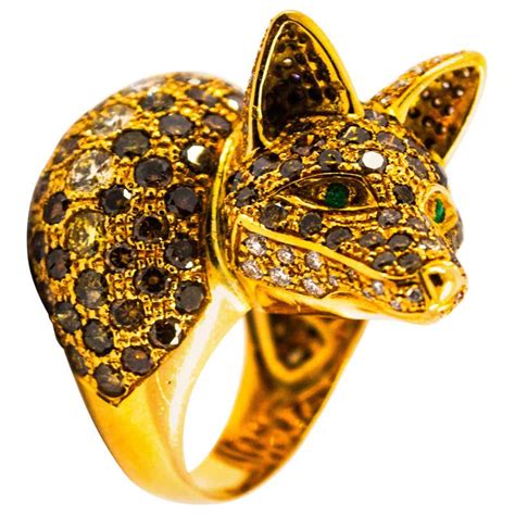 ella gafter diamond fox ring for sale at 1stdibs