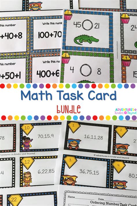 Math Task Card Bundle Math Tasks Guided Math Groups Math Centers