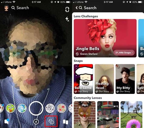 How To Use Lens Challenges On Snapchat Challenges Snapchat Santa Head
