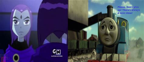 Thomas Encourages Raven To Never Give Up By Earwaxkid On Deviantart