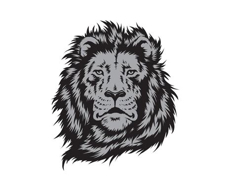 Lion Head Stencil Vector 10886182 Vector Art At Vecteezy