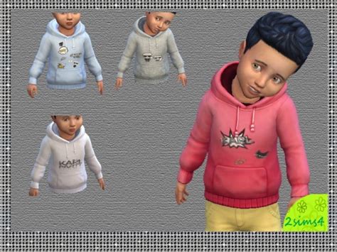 Mod The Sims Hoddies Collection For Toddler By Lurani • Sims 4 Downloads
