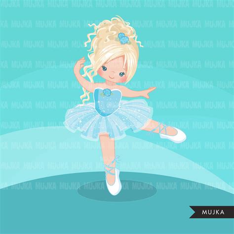 Ballerina Clipart Blue Little Girl Ballerinas With Blue Tutu Graphics