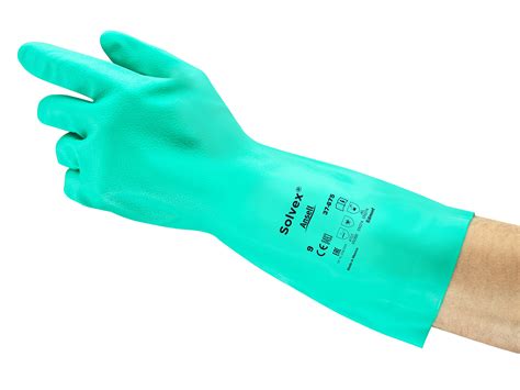 Ansell Alphatec 37 675 Chemical Resistant Nitrile Gloves Gauntlets For