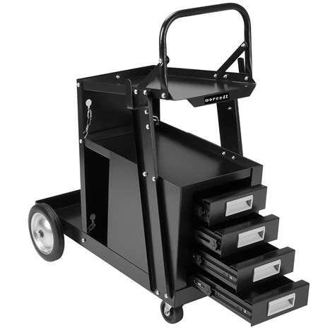 Buy 4 Drawer Cabinet Welding Cart Heavy Duty Rolling Welder Carts With