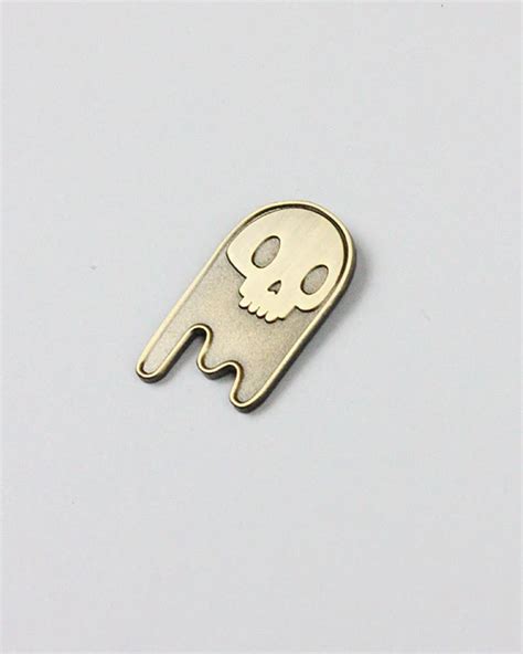 Ghost Skull Pin Gold Strange Ways Cool Patches Pin And Patches