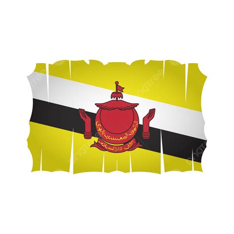 Gambar Desain Vektor Png Bendera Brunei Brunei Bendera Vektor Png