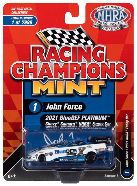 2021 John Force Blue Def Camaro Funny Car White And Blue Wrace Graphics