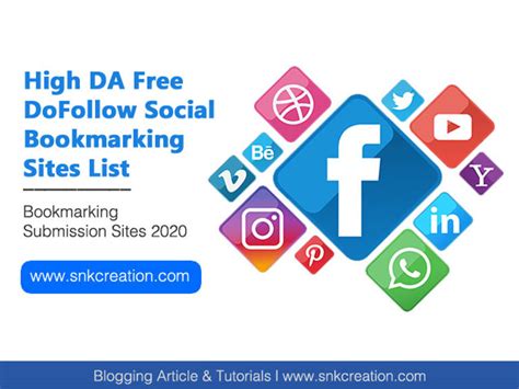 high da free dofollow social bookmarking sites list 2020 social bookmarking submission sites