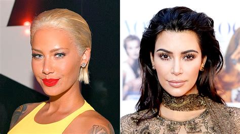 amber rose denies feud with kardashians again after allegedly dissing kim s sex tape