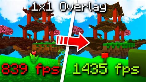 Best 1x1 Block Overlay Fps Boost Pvp Texture Pack Youtube