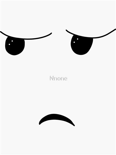 Roblox Face Sad Angry Eyes And Mouth Sticker By Nnone Redbubble