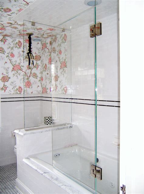 Frameless Tub Shower Enclosure Splash Panels Furnished And Installed