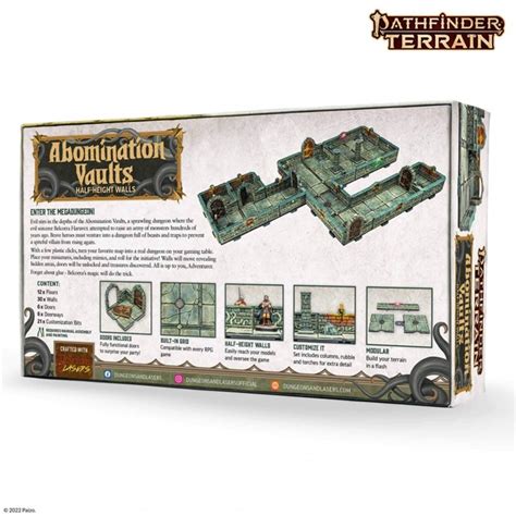 Buy Abomination Vaults Half Height Walls At King Games Miniatures