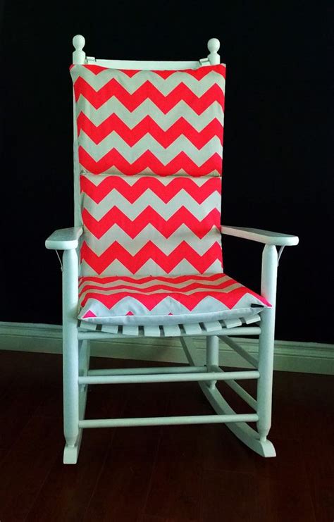 Rocking Chair Cushion For Baby Nursery Pink Neon Chevron By