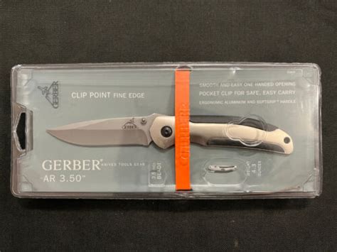 gerber ar 3 5 blade pocket knife w liner lock aluminum handle 440a ss blade new ebay