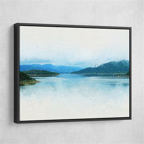 Abstract Lake Lake Artwork Lake Wall Art Original Art Etsy Uk