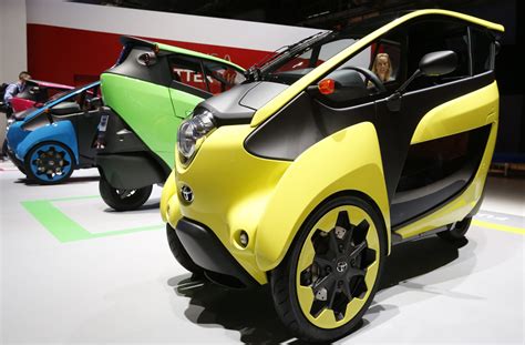 Range, gear box, and fuel. Three wheel design and ultra compact Toyota I-Road ...