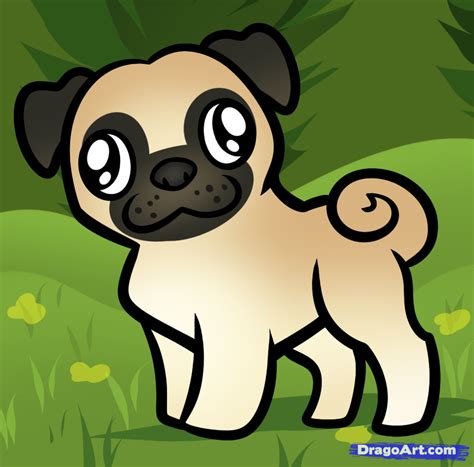 How To Draw A Pug For Kids Pugs Drawings Easy Drawings