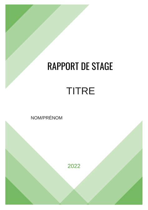 Exemple De Page De Garde Dun Rapport De Stage Eme Le Meilleur Exemple