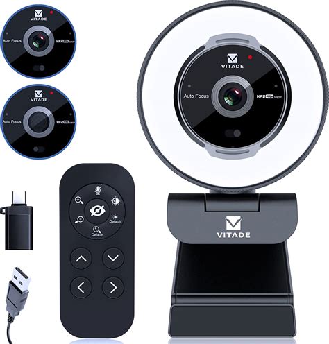 Zoomable Webcam With Remote Control Vitade 1080p 60fps Streaming